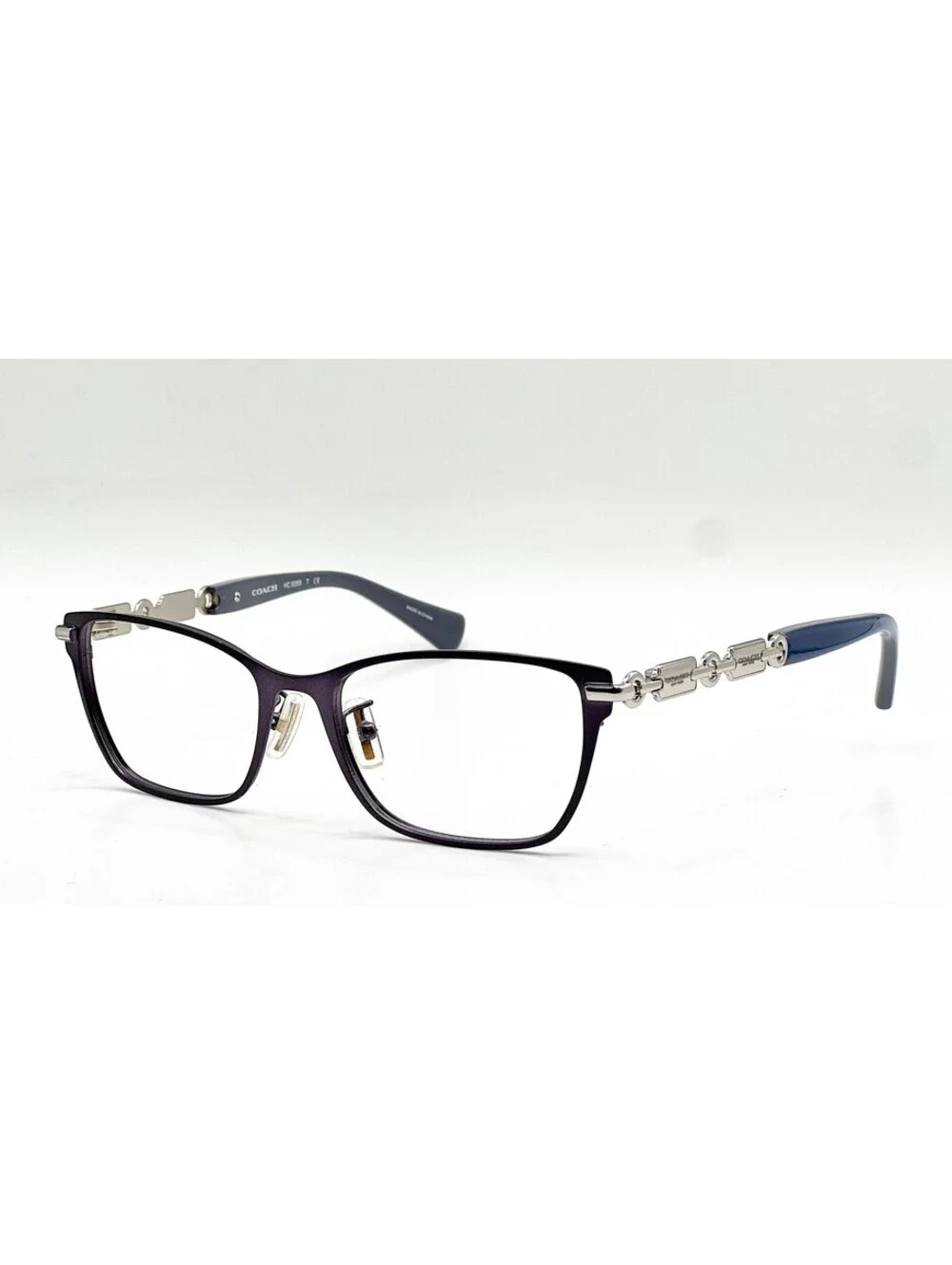 Coach HC 5065 9214 Navy Blue Grey Rectangle Authentic Eyeglass Frames 51-17-135